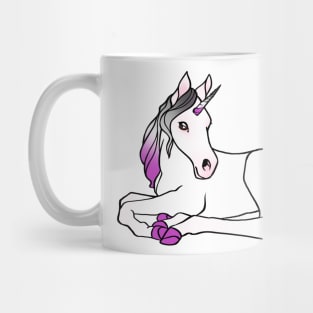 asexual pride unicorn foal Mug